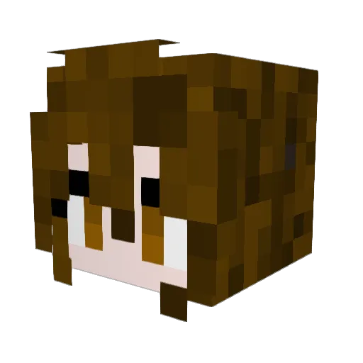 aquaruim Minecraft avatar head, 3D render