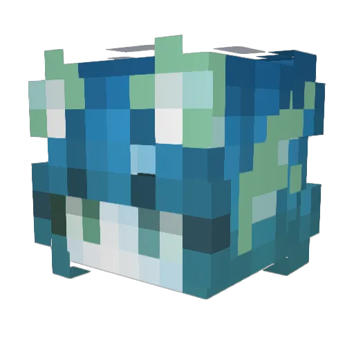 aquaticKitten13 Minecraft avatar head, 3D render