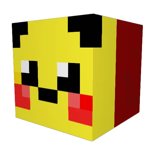 aquatica540 Minecraft avatar head, 3D render