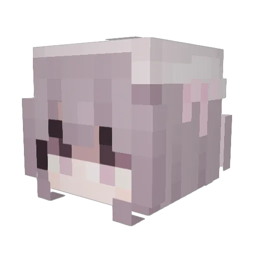 aquatica Minecraft avatar head, 3D render
