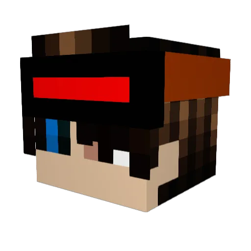 aquaticwombatt Minecraft avatar head, 3D render
