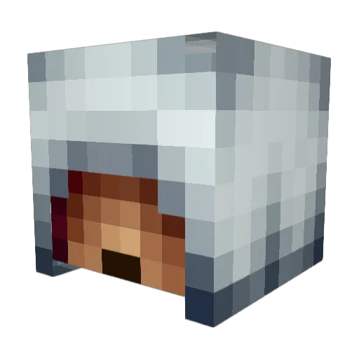 aquatiy Minecraft avatar head, 3D render