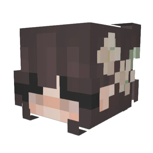 aqwmai Minecraft avatar head, 3D render