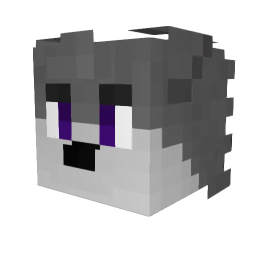 aqworlds12 Minecraft avatar head, 3D render