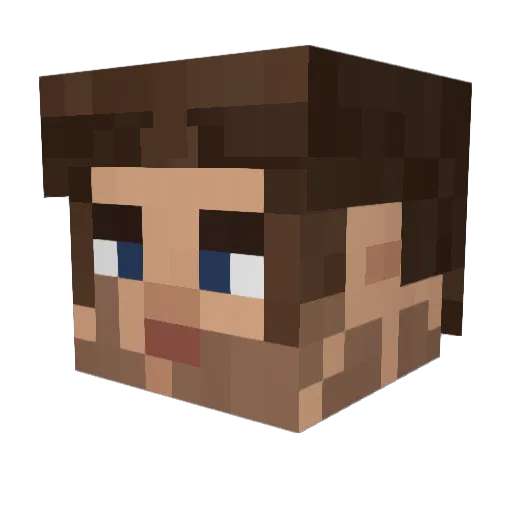 ar1suz Minecraft avatar head, 3D render