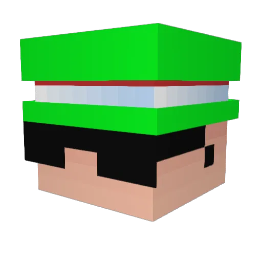 ar61 Minecraft avatar head, 3D render