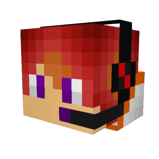 ar_137 Minecraft avatar head, 3D render