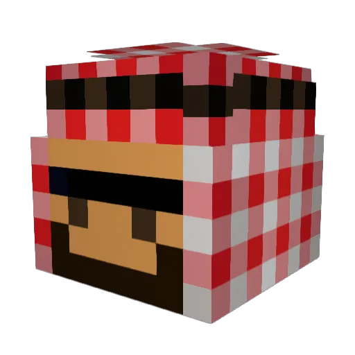 arab_clown Minecraft avatar head, 3D render