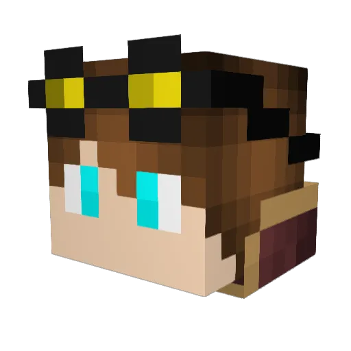 arabaux Minecraft avatar head, 3D render