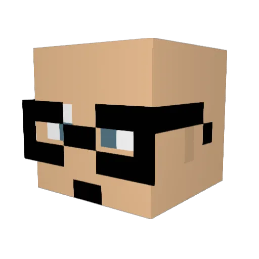 aragorn18 Minecraft avatar head, 3D render