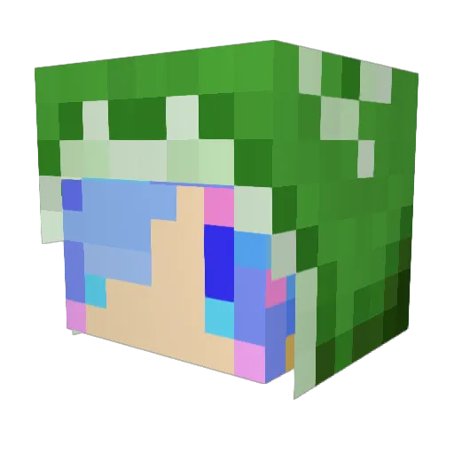 araheu Minecraft avatar head, 3D render