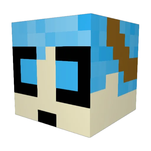 arahmane Minecraft avatar head, 3D render