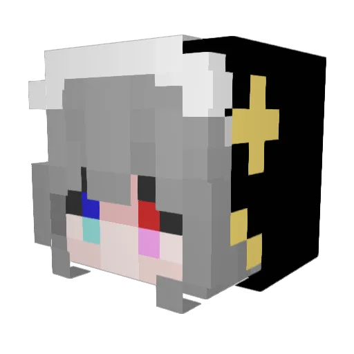 arailuchia Minecraft avatar head, 3D render