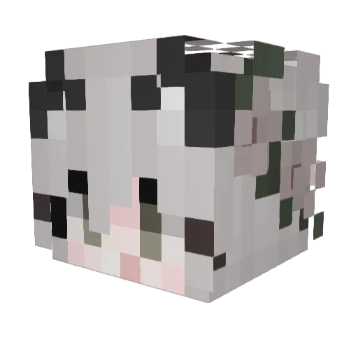 araling_ Minecraft avatar head, 3D render