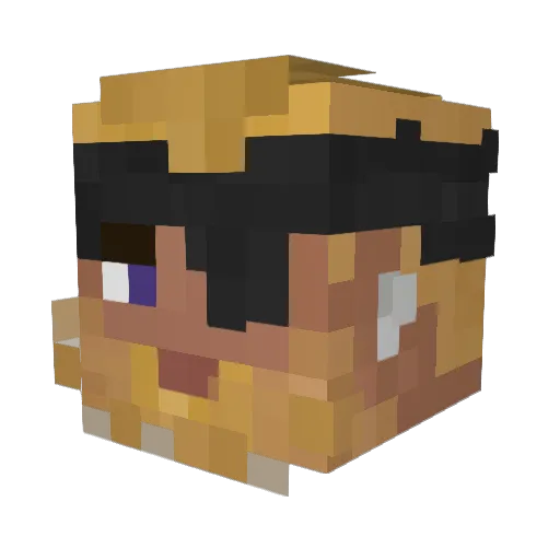 aramushi Minecraft avatar head, 3D render