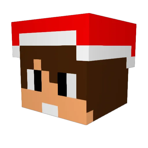 aranhacrafter Minecraft avatar head, 3D render