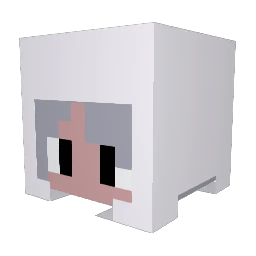 arareoka Minecraft avatar head, 3D render
