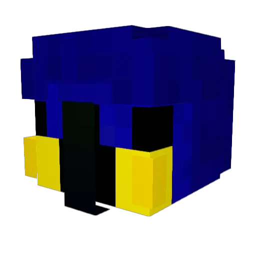 ararinhazul Minecraft avatar head, 3D render