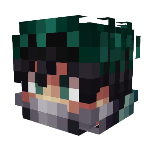 ararudayoRR Minecraft avatar head, 3D render
