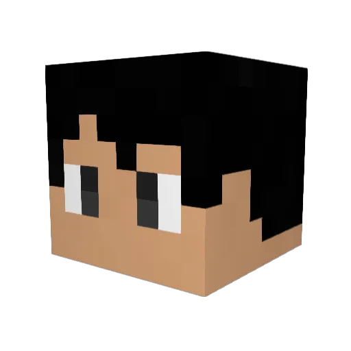 arataaki Minecraft avatar head, 3D render
