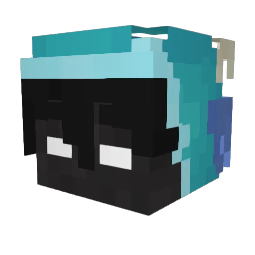arav Minecraft avatar head, 3D render
