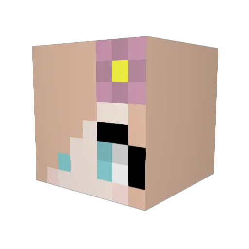 arbelady Minecraft avatar head, 3D render