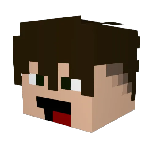 arbeloaaa Minecraft avatar head, 3D render