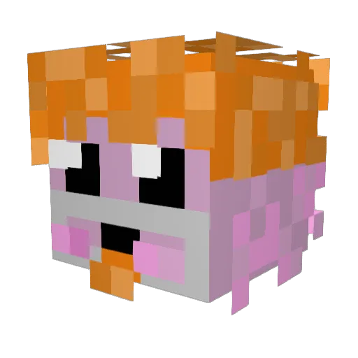 arbuz345 Minecraft avatar head, 3D render