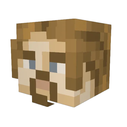 arbuz36 Minecraft avatar head, 3D render