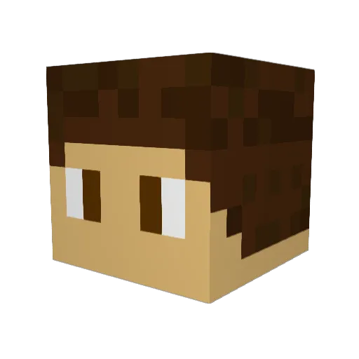 arcade28 Minecraft avatar head, 3D render