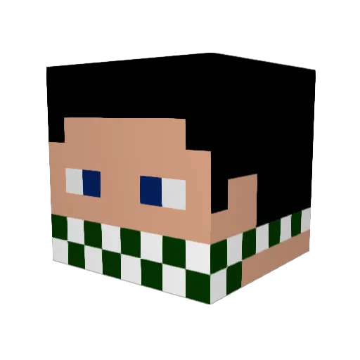arcadebike Minecraft avatar head, 3D render