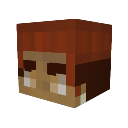 arcana_cj Minecraft avatar head, 3D render