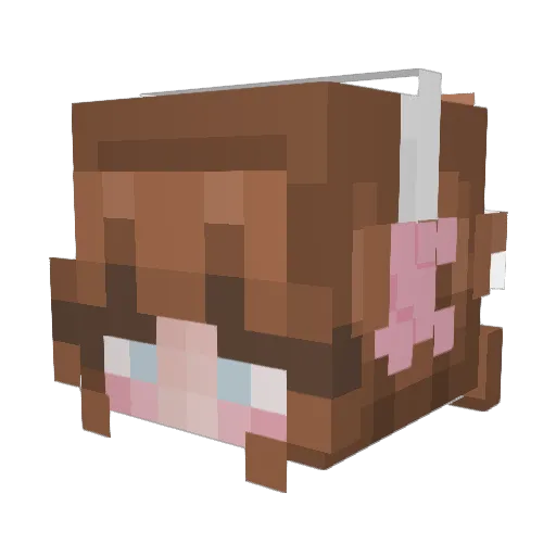 arcane_shadows_ Minecraft avatar head, 3D render