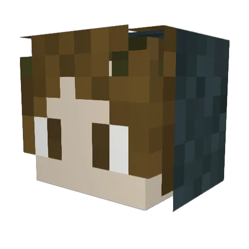arcanegta Minecraft avatar head, 3D render
