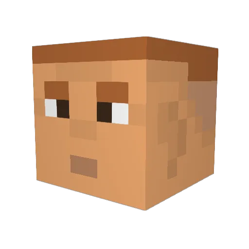 arcanespartan Minecraft avatar head, 3D render