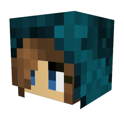 arcansoup Minecraft avatar head, 3D render