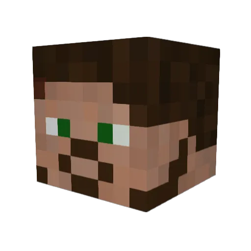 archFM Minecraft avatar head, 3D render
