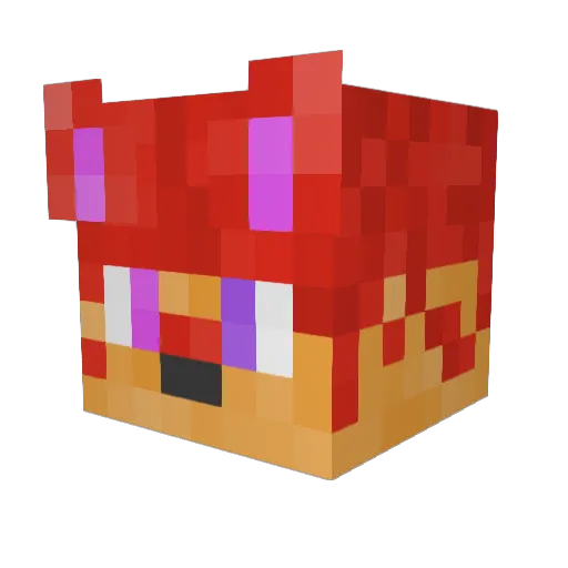 arch_196 Minecraft avatar head, 3D render