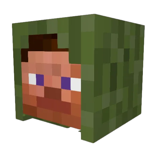 archadelic Minecraft avatar head, 3D render
