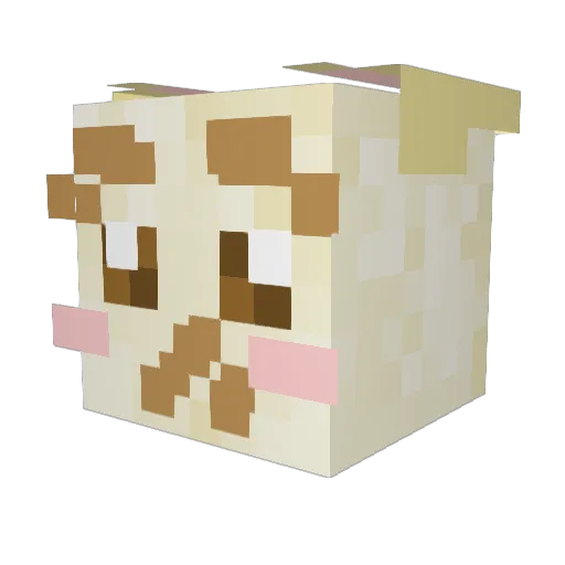 archaeopteryz Minecraft avatar head, 3D render