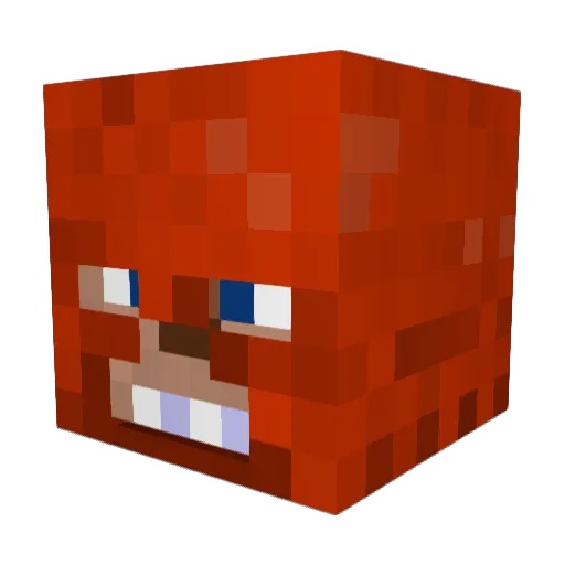 archaic_15 Minecraft avatar head, 3D render
