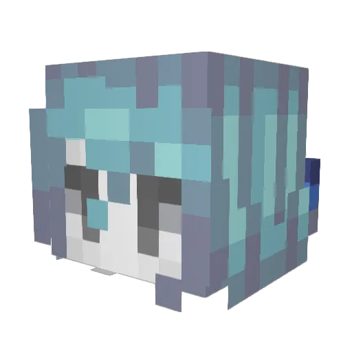 archaunbault Minecraft avatar head, 3D render