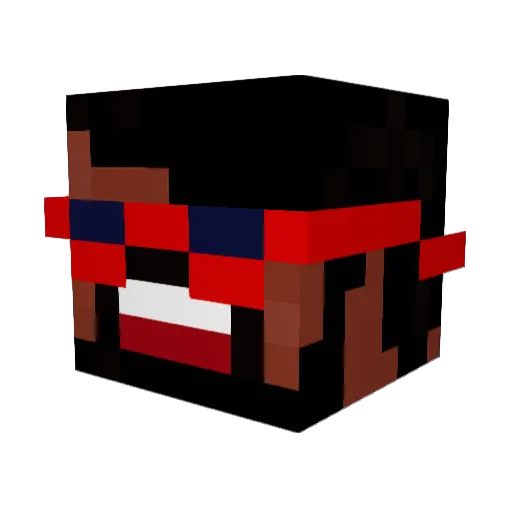 archcomet Minecraft avatar head, 3D render