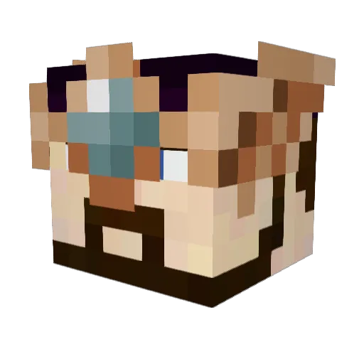 archerfire Minecraft avatar head, 3D render