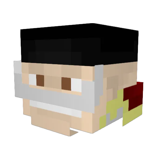 archernick122 Minecraft avatar head, 3D render