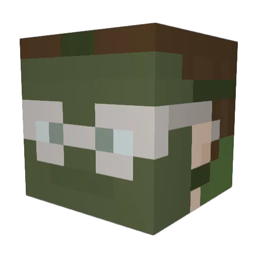 archiemcwatt Minecraft avatar head, 3D render