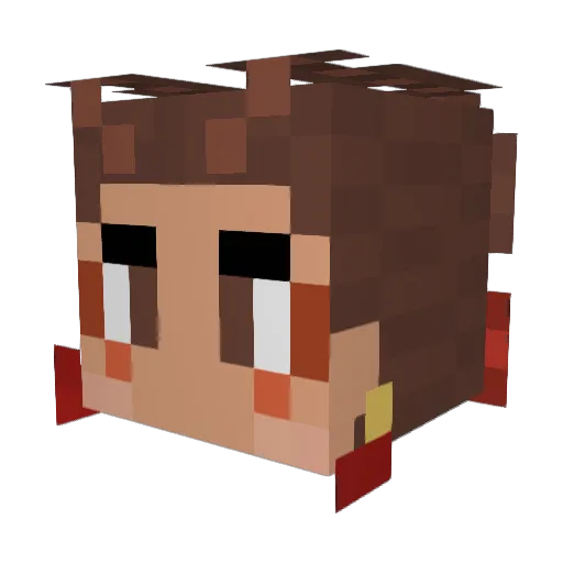 archiethemans Minecraft avatar head, 3D render