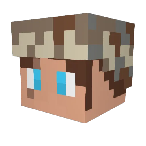 archimedelefunes Minecraft avatar head, 3D render