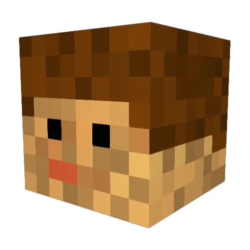 architekt13 Minecraft avatar head, 3D render