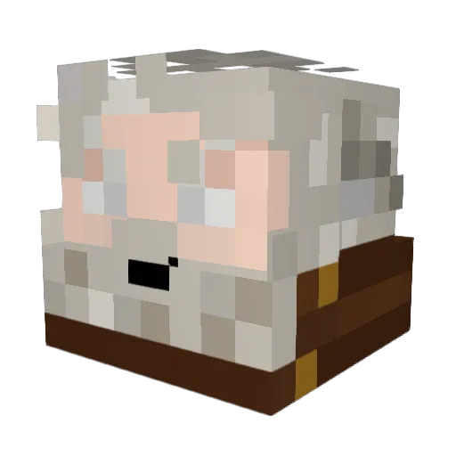 arcomateria Minecraft avatar head, 3D render